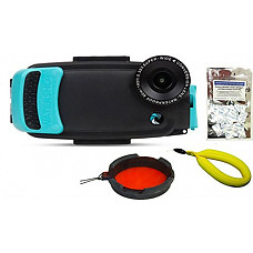 [해외]iPhone 6/6s Plus PRO Line Underwater 카메라 Housing by Watershot w/ Starter Package & Free Moisture Absorbers, Limpet Shell (Turquoise)