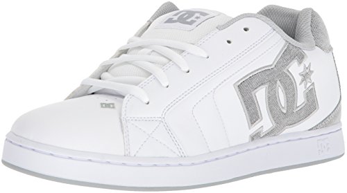 [해외]Mens DC Net SE Skate Shoe, White/White/Light Grey, 7 D US