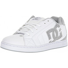 [해외]Mens DC Net SE Skate Shoe, White/White/Light Grey, 7 D US