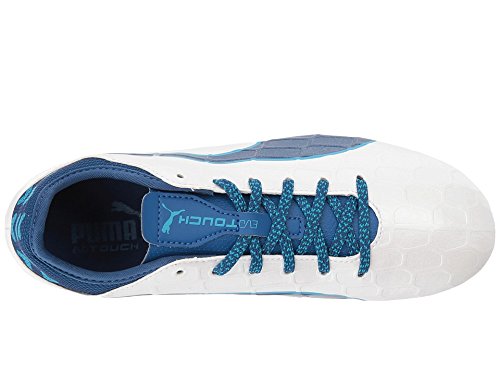 [해외]PUMA Kids Evotouch 3 FG Jr Skate Shoe, White-True Blue-Blue Danube, 5 M US Big Kid