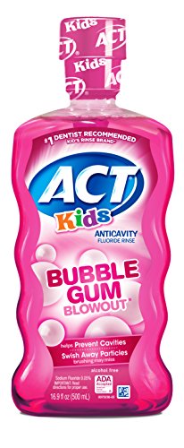 [해외]ACT Kids Anti-Cavity Fluoride Rinse, Bubblegum Blowout 16.9 oz