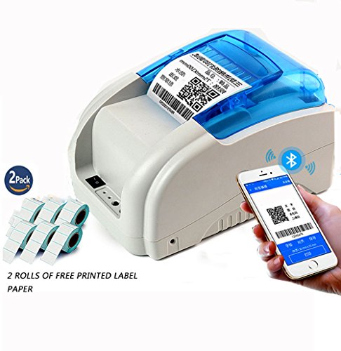 [해외]NYEAR mobile phones and computers Bluetooth thermal code stickers bar code label printer machine for Android and IOS Windows(12 Android +100 Apple) +2 free labels (USB+Bluetooth+WIFI)