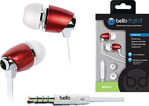 [해외]BellO Digital BDH441RD In-Ear Headphones with Precision Bass, Red