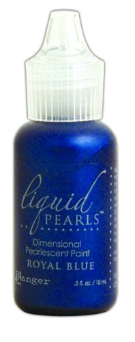 [해외]Ranger LPL-33974 Liquid Pearls Glue Paint, Royal Blue, 0.5-Ounce