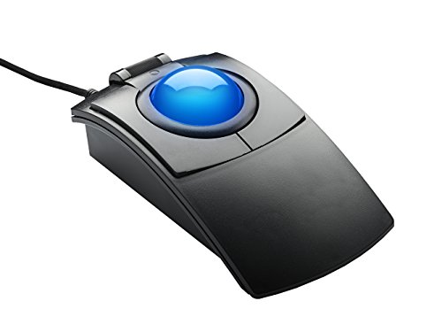 [해외]CST2545-5W(GL) (L-Trac Glow) USB Wired Ambidextrous High Performance Laser Ergonomic 5-Button Backlit Trackball (Black) - Made in the USA