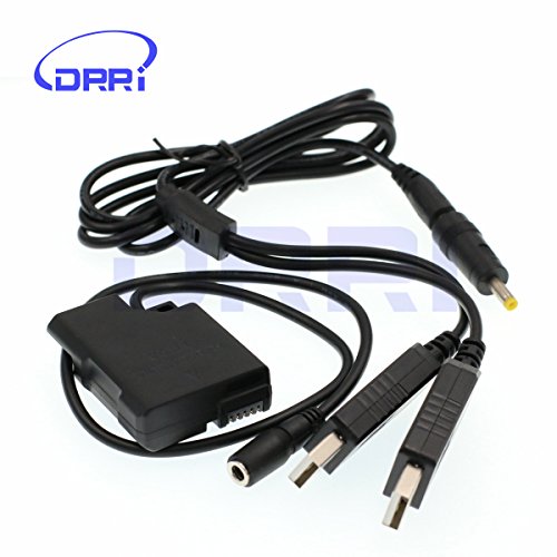 [해외]DRRI EP-5A (EN-EL14) Dual USB Adapter for 니콘 D5200 D5500 D5200 P7100 P7100 카메라