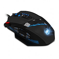 [해외]12 Programmable Buttons Zelotes C12 Gaming Mouse, AFUNTA Laser double-speed adjustment 8000DPI Mice Support 4 level switch