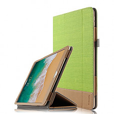 [해외]아이패드 Pro 10.5 Case - ToGeeKa Lightweight Canvas + PU Leather Stand Case Smart Cover with 3 Folds for 애플 아이패드 Pro 10.5 inch A1701 A1709 with Auto Wake up/Sleep Function, Green