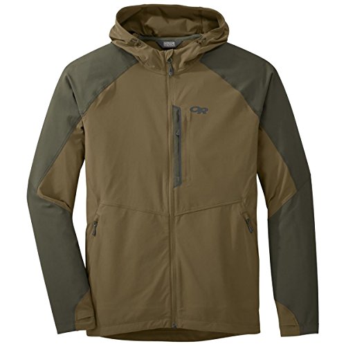 [해외]Outdoor Research Mens Ferrosi Hooded Jacket, Coyote/Fatigue, Large