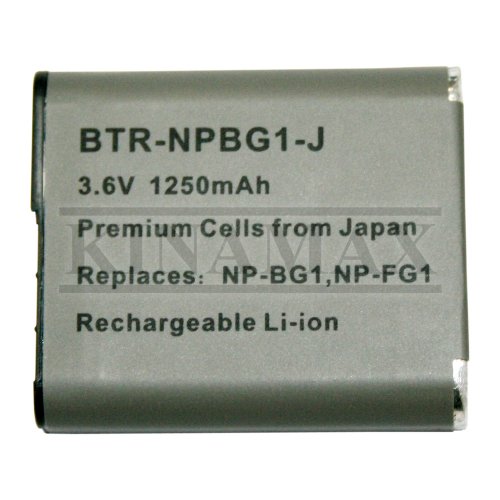 [해외]1250mAh NP-BG1/NPBG1/NP-FG1/NPFG1 Replacement 배터리 for 소니 Cybershot DSC-H3, H7, H9, H10, H50, N1, N2, T20, T100, W30, W35, W50, W55, W70, W80, W90, W100, W120, W130, W150, W170, W200, W300