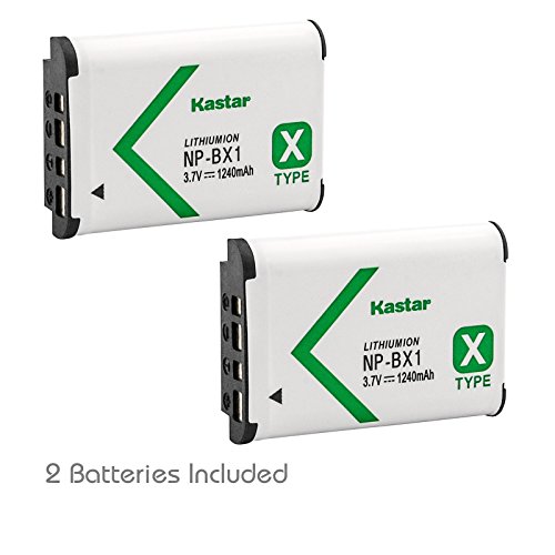 [해외]Kastar 배터리 (2-Pack) for 소니 NP-BX1, M8 and Cyber-shot DSC-HX50V, HX300, RX1, RX1R, RX100, RX100 II, RX100M II, RX100 III, RX100M3, WX300, HDR-AS10, AS15, AS30V, AS100V, AS100VR, CX240, MV1, PJ275