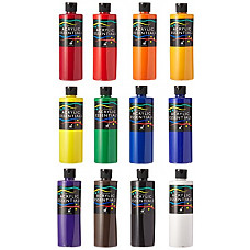 [해외]Chroma 50500 Acrylic Essential Set, 1 pint Bottle, Assorted Vibrant Colors, 9" Height, 7.9" Width, 10.1" Length (Pack of 12)