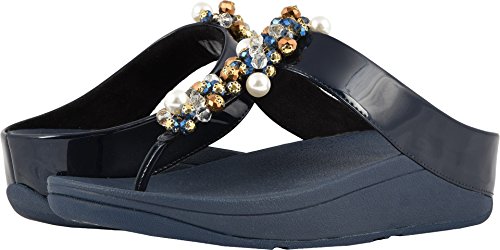 [해외]핏플랍 Womens Deco Toe Thong Sandals Midnight Navy 9 M US