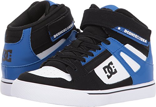 [해외]DC Kids Youth Spartan High EV Skate Shoe, Black/White/Blue, 3.5 M US Big Kid