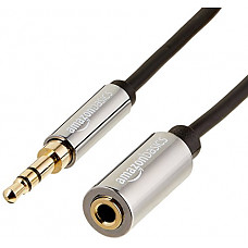 [해외]AmazonBasics 3.5mm Male to Female Stereo Audio Cable - 6 Feet (1.83 Meters)