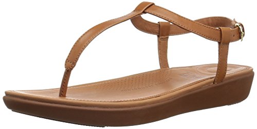 [해외]핏플랍 Womens Tia Toe-Thong Flat Sandal, Caramel, 6 M US