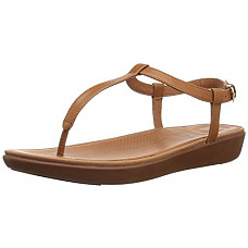 [해외]핏플랍 Womens Tia Toe-Thong Flat Sandal, Caramel, 6 M US
