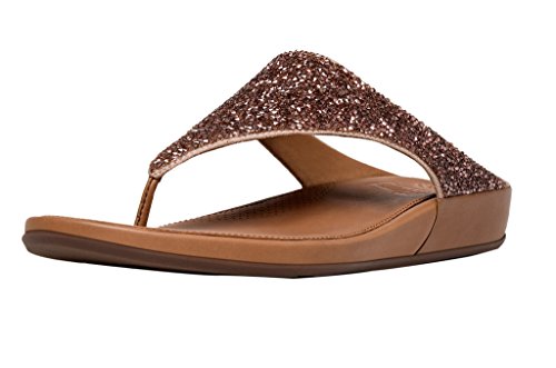 [해외]핏플랍 Trade; Womens Banda™ Roxy Toe-Thong Sandals Rose Gold Size 10