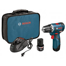 [해외]Bosch 12-Volt Max Brushless 3/8-Inch Drill/Driver Kit PS32-02 with 2 Lithium-Ion Batteries, 12V Charger and Carrying Case