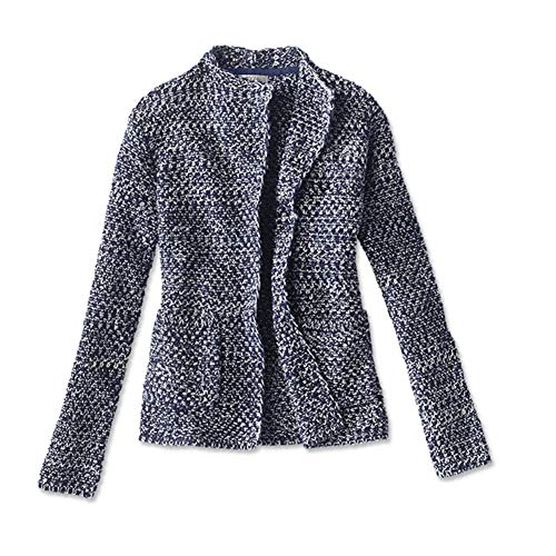 [해외]오비스 Womens Natural Wonders Sweater Jacket, Navy/Natural, Small