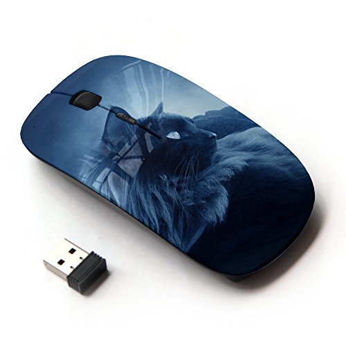 [해외]KOOLmouse [ Optical 2.4G Wireless Mouse ] [ Feline Cat Siamese Blue Mist Fog ]