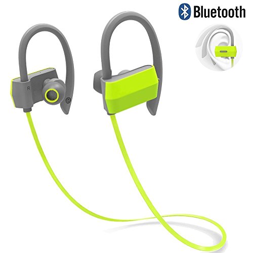 [해외]Wireless Running Earbuds,GranVela G18 Sweatproof Sports Earphones for Running,Cycling, Gym,Yoga and Workout-Bright Green