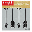 [해외]Stencil1 S1_PA_71_S Arrows Repeat Stencil, 6&quot; by 6&quot;, White