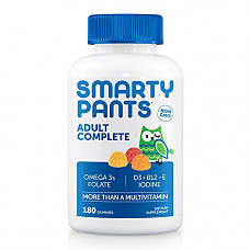 [해외]SmartyPants Adult Complete Daily Gummy Vitamins: Gluten Free, Multivitamin & Omega 3 DHA/EPA Fish Oil, Methyl B12, Vitamin D3, Non-GMO, 180 count (30 Day Supply)
