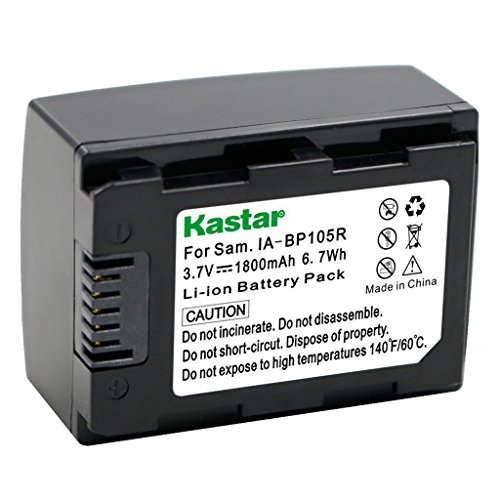 [해외]Kastar IA-BP105R 배터리 for 삼성 HMX-F80, HMX-F90, HMX-F800, HMX-F900, SMX-F50, SMX-F53, SMX-F54, SMX-F500, SMX-F501, SMX-F530, SMX-F70, SMX-F700, HMX-H300, HMX-H303, HMX-H304, HMX-H305, HMX-H320