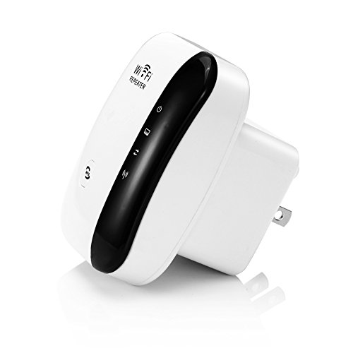 [해외]300Mbps WiFi Range Extender, Repeater/Access Point Mode Support,Wireless-N WiFi Booster Network Adapter (Wall Plug Design, 1 fast Ethernet Port,Intergrated Antenna, WPS, Mini Housing Design)-2.4GHz