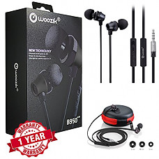 [해외]Woozik B950 Earbuds, In Ear Earphone with Microphone & Volume Control,Headphones with Deep Powerful Bass for 3.5mm Devices (Onyx Black)