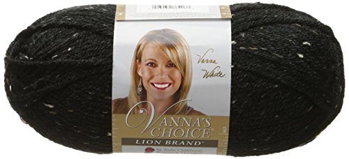 [해외]Lion Brand Yarn 860-406 Vannas Choice Yarn, Obsidian