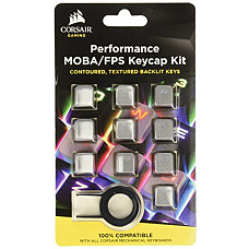[해외]CORSAIR Gaming Performance FPS MOBA Keycap Kit – for Mechanical Keyboards – Include Key Puller - Gray (CH-9000232-NA)