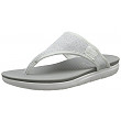 [해외]핏플랍 Womens Uberknit Toe Thong Sandals Urban White/Silver 7 M US