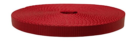 [해외]Strapworks Colored Flat Nylon Webbing - Strap For Arts And Crafts, Dog Leashes, Outdoor Activities – 3/4 Inches x 20 Yards, Dark Red