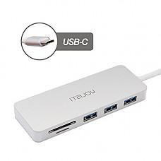 [해외]ITAJOY 2017 Macbook Pro USB Type C Hub Adapter Dock with SD and TF Card Reader - Silver