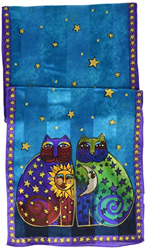 [해외]Laurel Burch Scarves, Celestial Felines