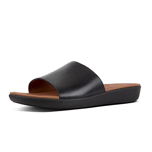 [해외]핏플랍 Womens Sola Slide Sandal, Black Leather 9