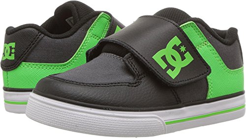 [해외]DC Kids Youth Pure V Skate Shoes, Green/Grey/White, 5 M US Toddler