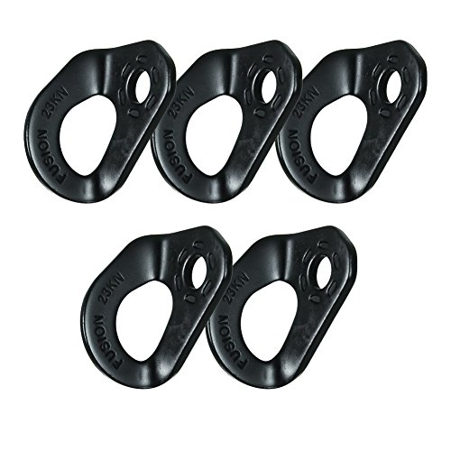 [해외]Fusion Climb Cabal Military Tactical Edition 12mm Zinc Plated Steel Climbing Anchor Hanger (5 Pack), Black