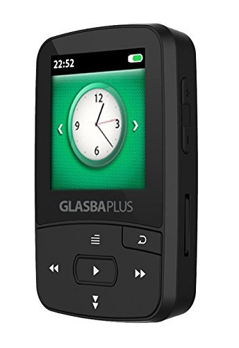 [해외]SAMVIX GLASBA PLUS Bluetooth MP3 Player, 8GB Clip Sports Lossless Music Player (Supports up to 64GB), Black