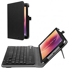 [해외]Fintie Keyboard Case for 삼성 갤럭시 Tab A 8.0 2017 Model T380/T385, Premium PU Leather Stand Cover with Detachable Wireless Bluetooth Keyboard for 갤럭시 Tab A 8.0 2017 SM-T380/T385, Black