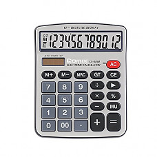 [해외]Comix Standard Function Desktop Calculator, Dual Powered, Large LCD Display, 12 Digits, CS-3282