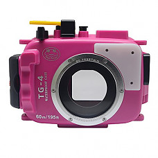 [해외]Mcoplus DSLR Underwater Universal 방수 Housing case 방수 카메라 Bag Designed for Outdoor/Underwater Activities for 올림푸스 TG-4 TG-3 카메라 Pink
