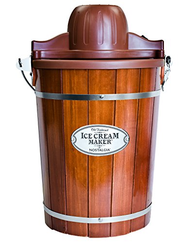 [해외]Nostalgia ICMP600WD 6-Quart Wood Bucket Ice Cream Maker