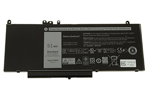 [해외]Brand New G5M10 battery for Dell Latitude E5450 E5550 4 Cell Primary 배터리 0WYJC2 8V5GX 7.4V 51Whr