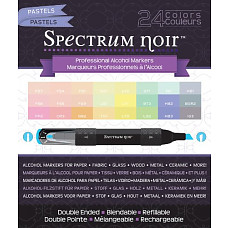 [해외]Crafters Companion SPECN24-PASTE Spectrum Noir Alcohol Markers, Pastels, 24 Per Package