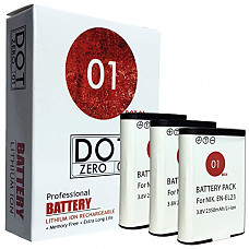 [해외]DOT-01 3X Brand 2350 mAh Replacement 니콘 EN-EL23 Batteries 니콘 S810c Digital 카메라 니콘 ENEL23