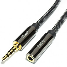 [해외]Zeskit Braided Nylon 6 Feet Premium Audio Cable - 3.5mm 4 Poles Jack (Male to Female)