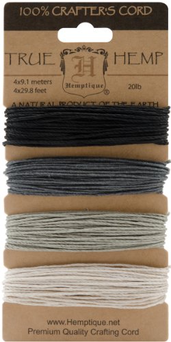 [해외]Hemptique HC20SOO Hemp Cord Card, 20-Pound, Onyx